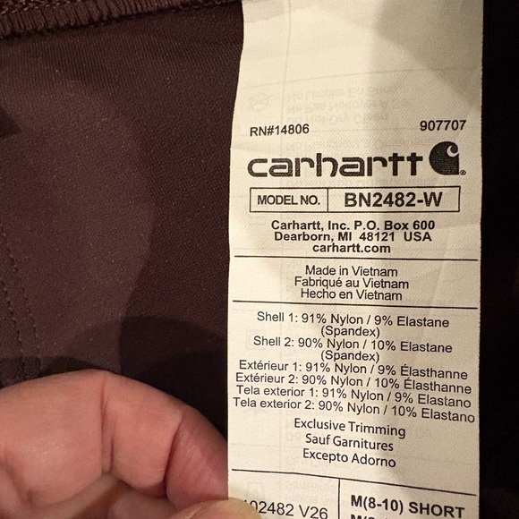 Carhartt Women's Force midweight utility legging pants burgundy brown M - Picture 6 of 8